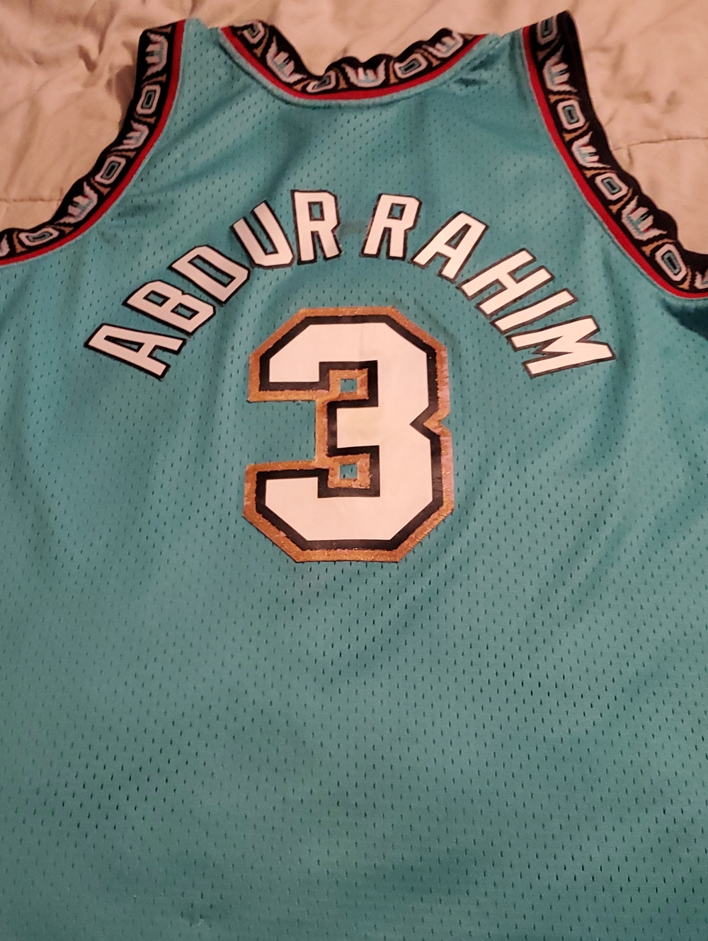 NBA Mitchell And Ness Hardwood Classics Vancouver Grizzlies ShareefAbdurRahim